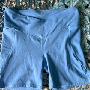 Women's Sky Blue Athletic Shorts